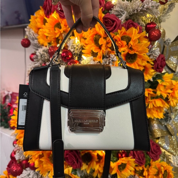 SALE🤍KARL LAGERFELD Paris linette leather satchel 🍒 - Picture 12 of 14